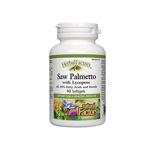 Natural Factors Saw Palmetto With Lycopene Extract 90 Softgels x 2