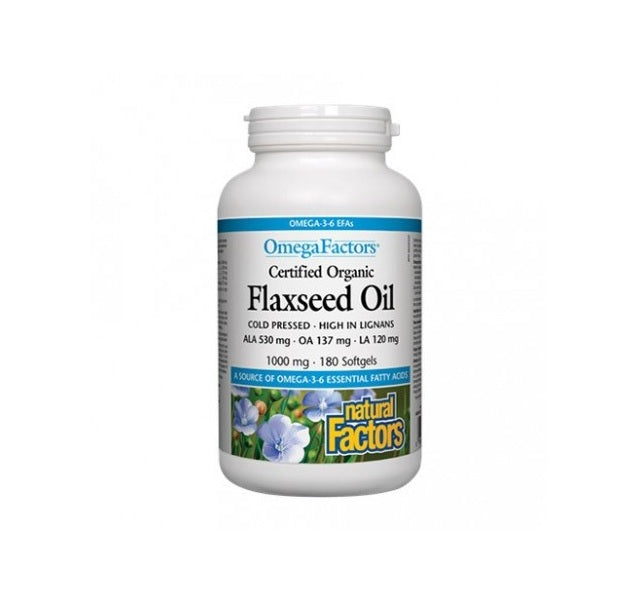 Natural Factors Flaxseed Oil 180 Softgels