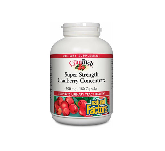 Natural Factors CranRich®Super Strength Cranberry Concentrate 500mg 180 Capsules
