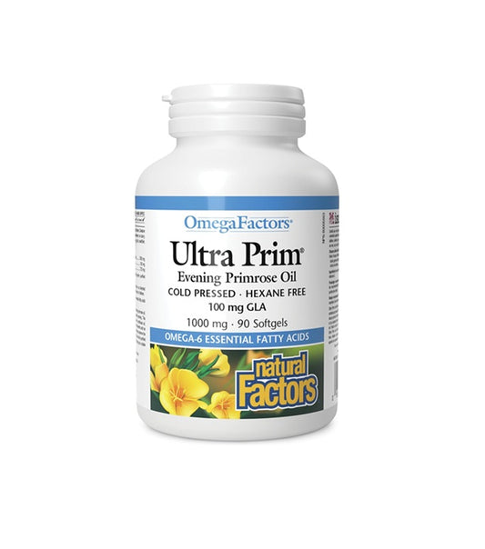 Natural Factors Ultra Prim Evening Primrose Oil 1000mg 90 Softgels