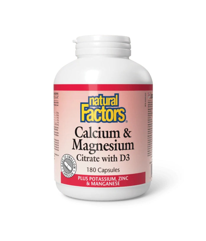 Natural Factors 鈣鎂檸檬酸鹽（含維生素D3）