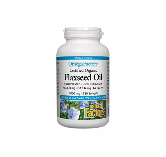 Natural Factors Flaxseed Oil 180 Softgels