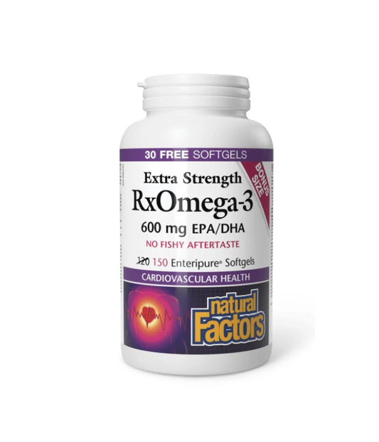 Natural Factors RxOmega-3 Extra Strength 600 mg